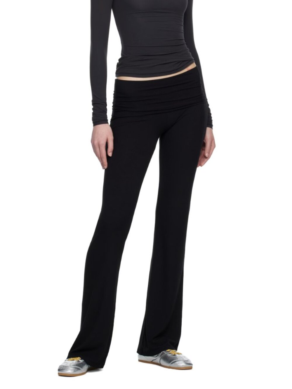 NEW Skims Black Soft Lounge Foldover Pants